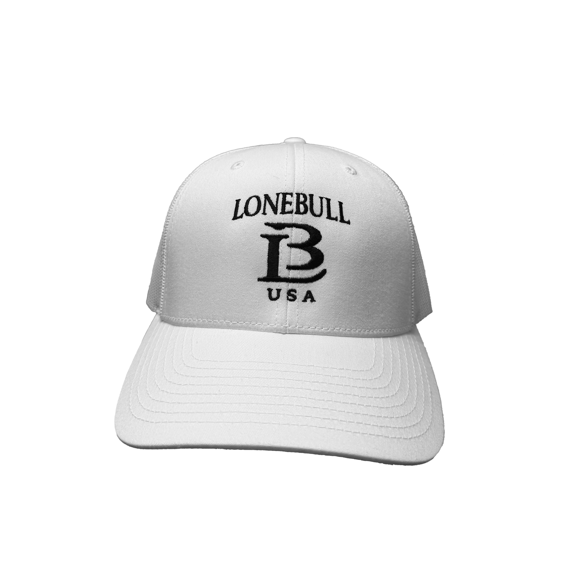 LoneBull Trucker Hat (White)