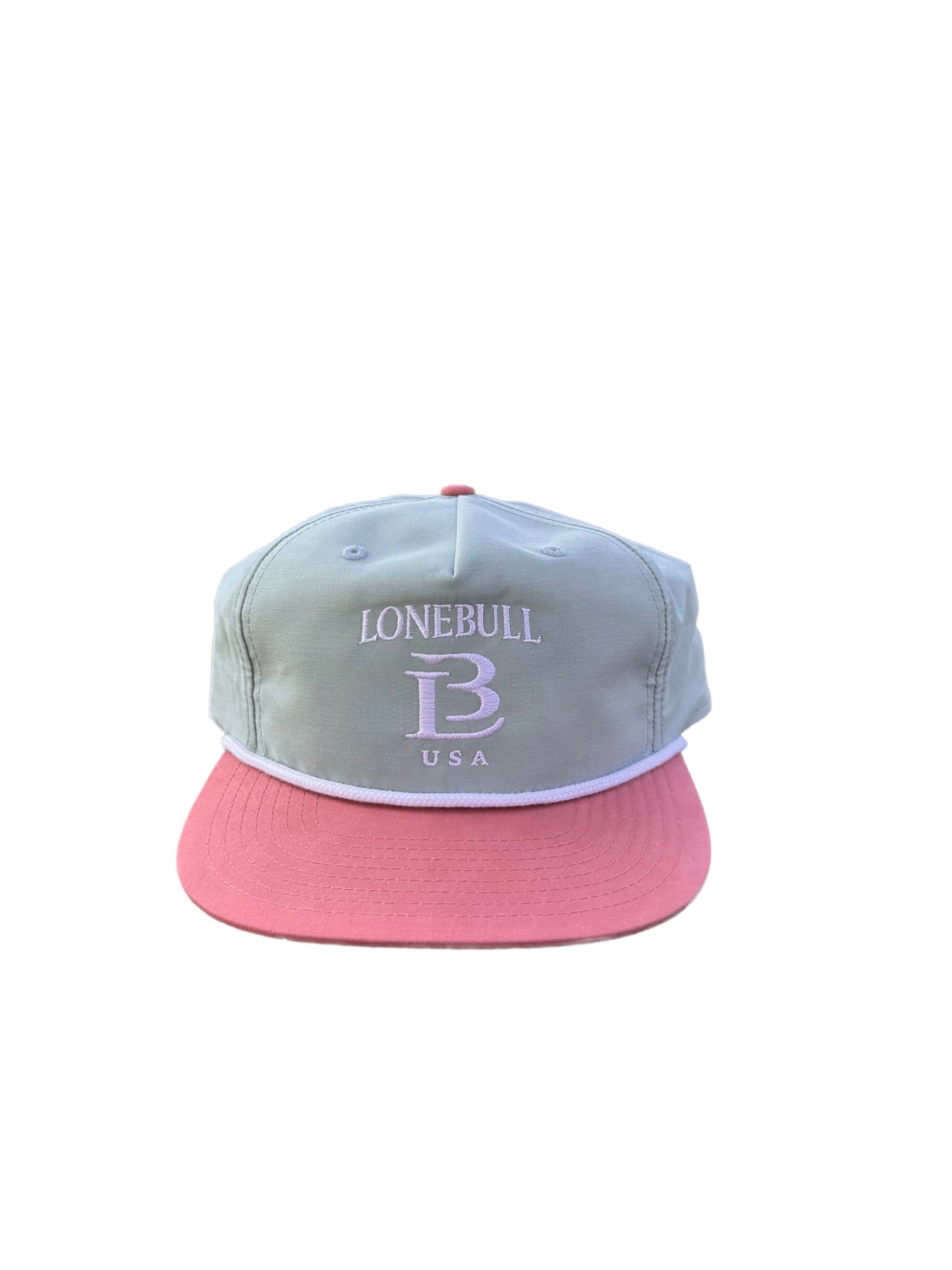 LoneBull Rope Hat (Light gray & Pink)